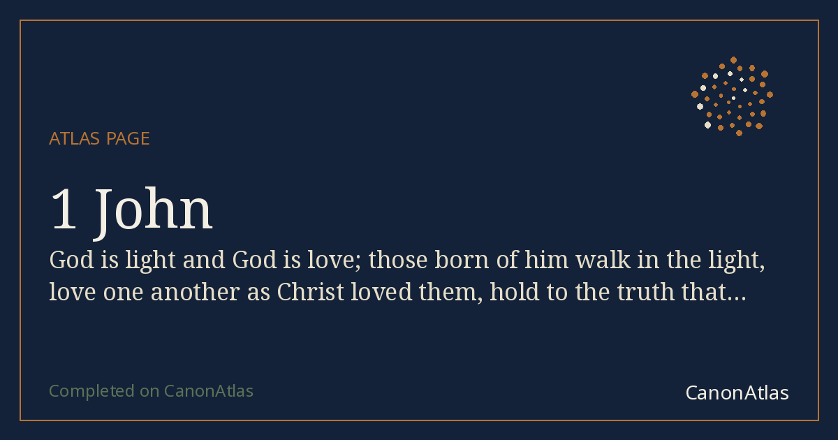 1 John — CanonAtlas