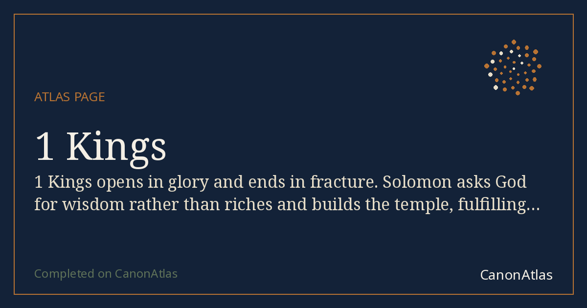 1 Kings — CanonAtlas