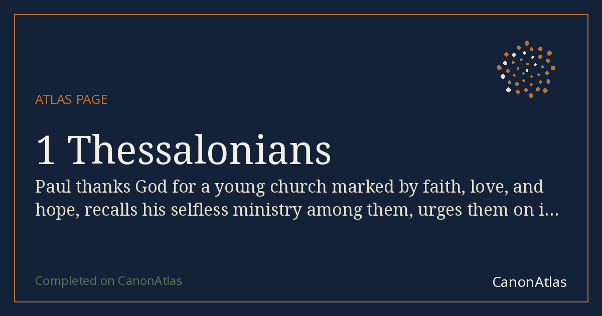 1 Thessalonians — CanonAtlas