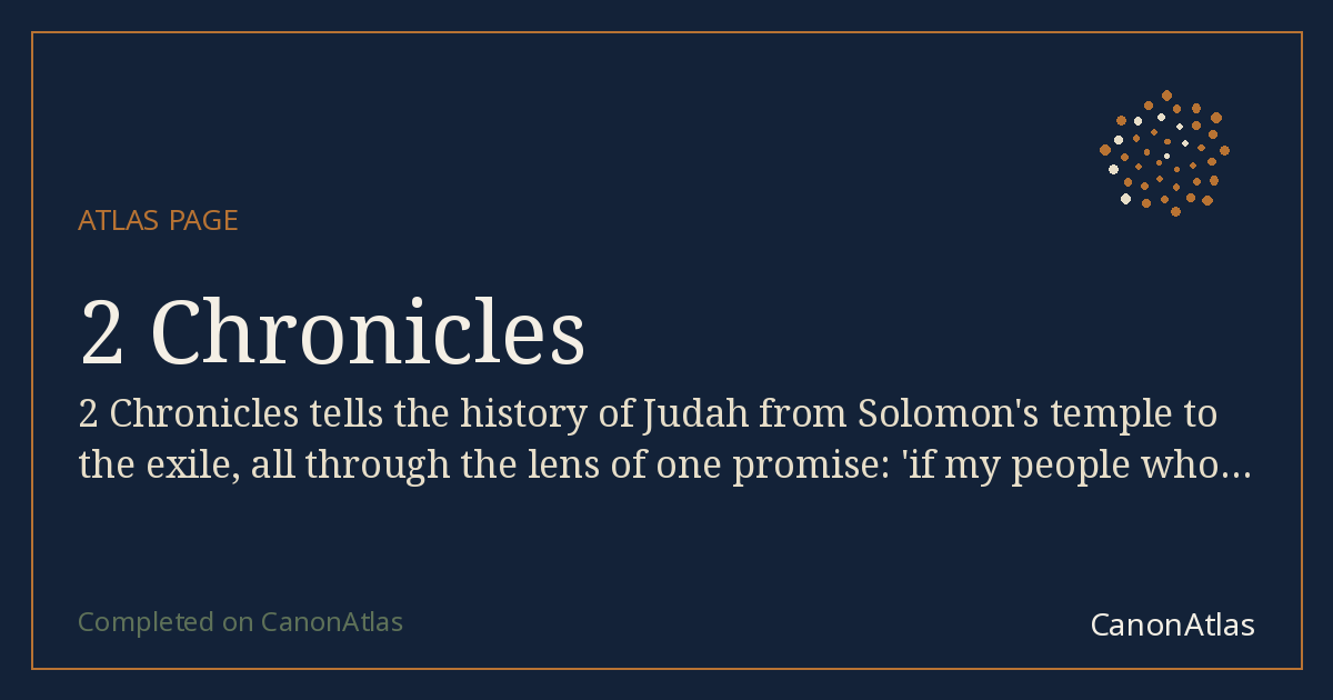 2 Chronicles — CanonAtlas