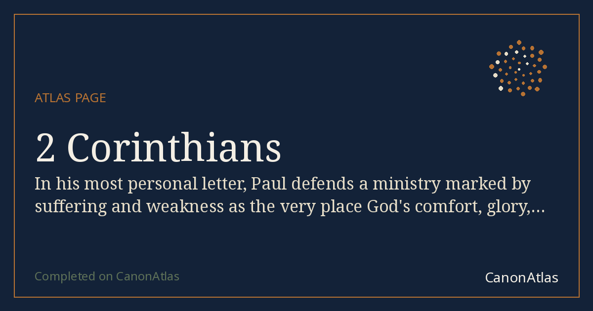 2 Corinthians — CanonAtlas