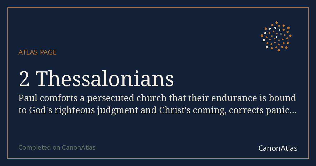 2 Thessalonians — CanonAtlas