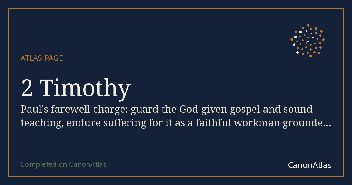 2 Timothy — CanonAtlas