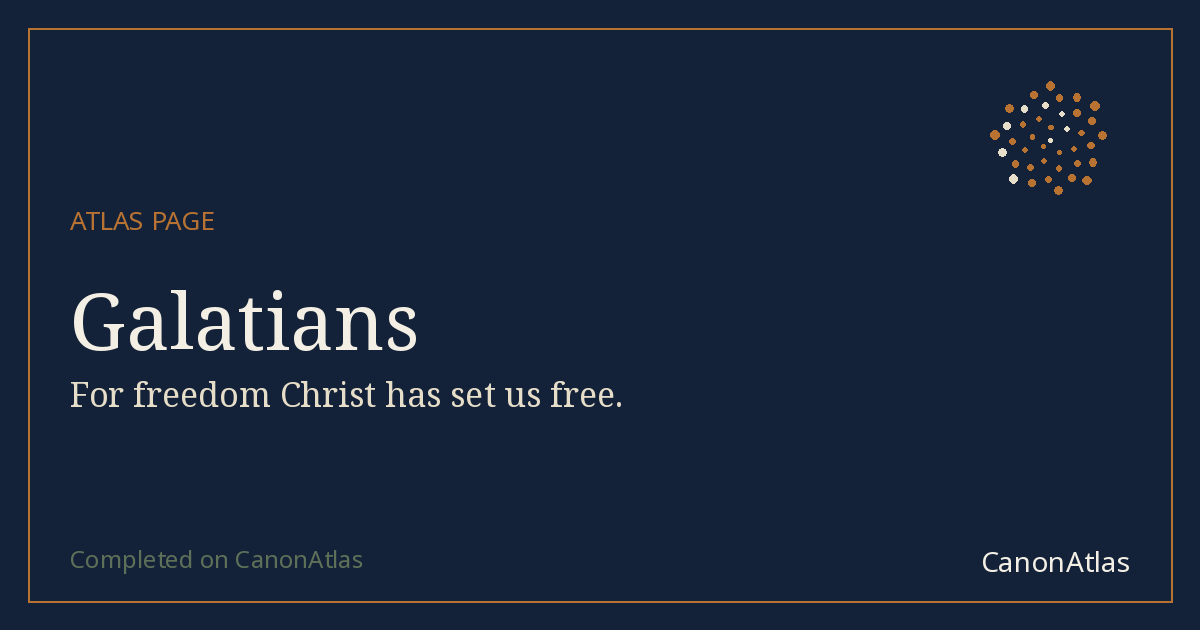 Galatians — CanonAtlas