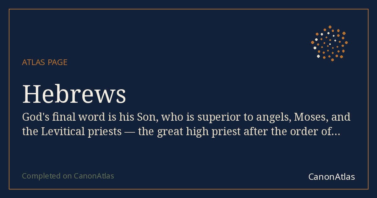 Hebrews — CanonAtlas