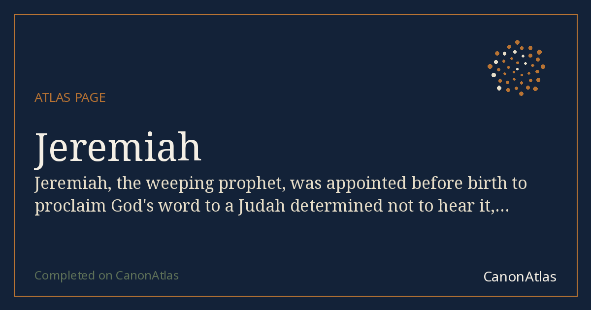 Jeremiah — CanonAtlas