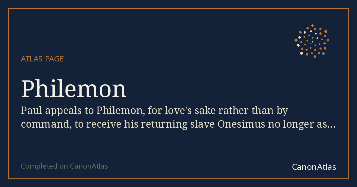 Philemon — CanonAtlas