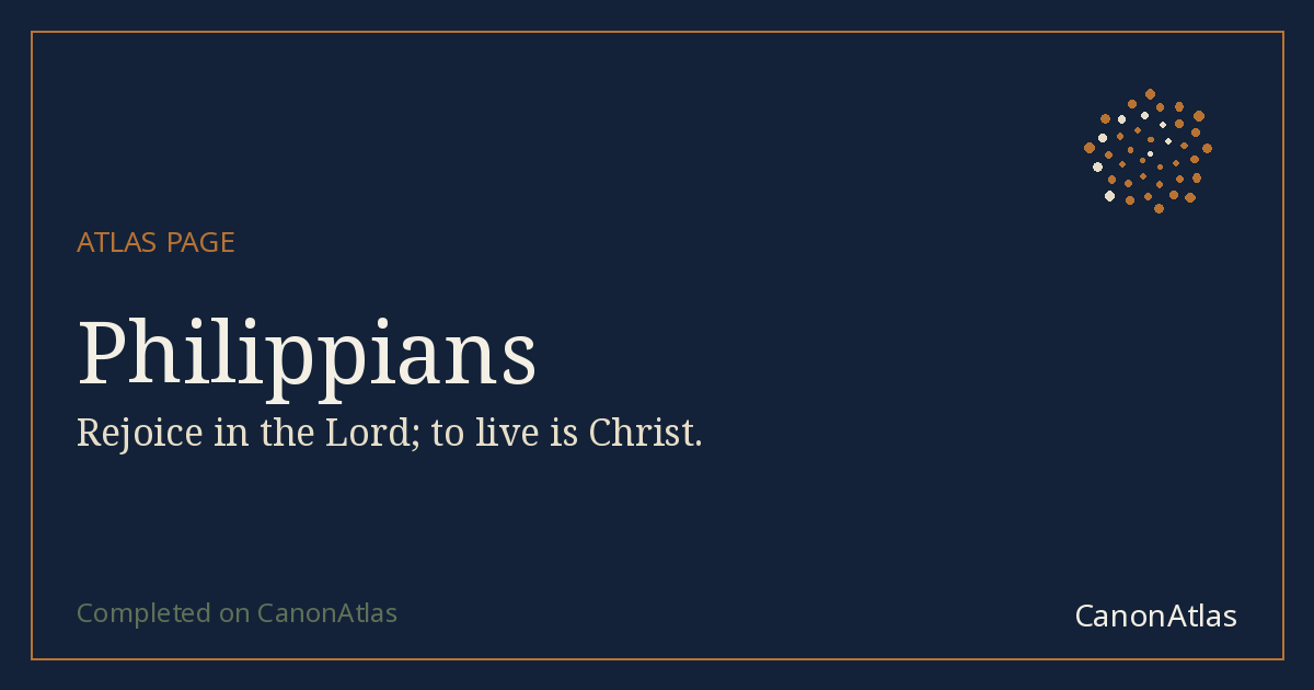 Philippians — CanonAtlas