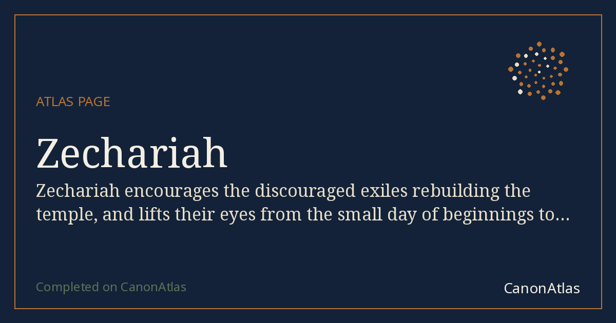 Zechariah — CanonAtlas
