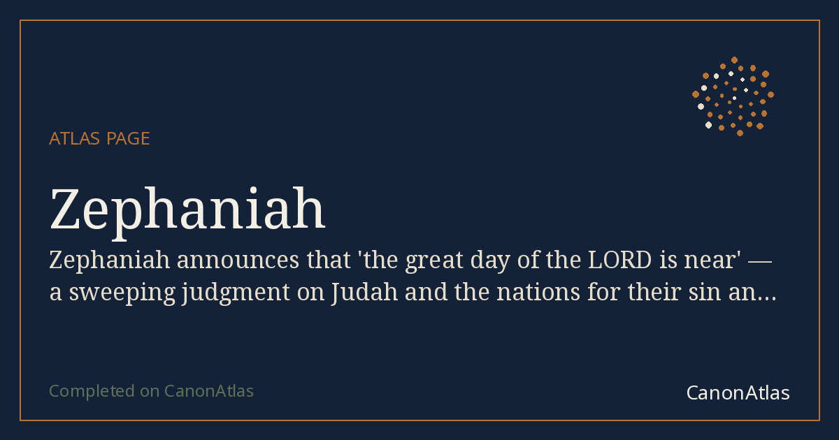 Zephaniah — CanonAtlas