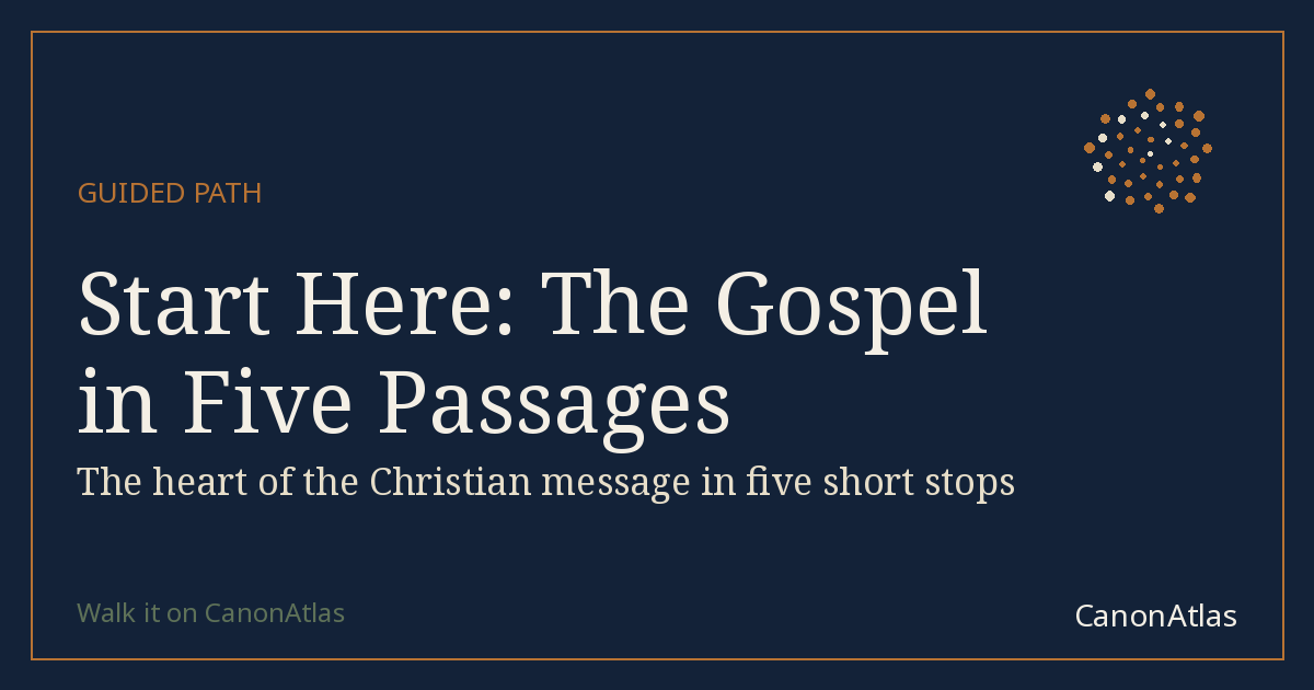 Start Here: The Gospel in Five Passages — CanonAtlas