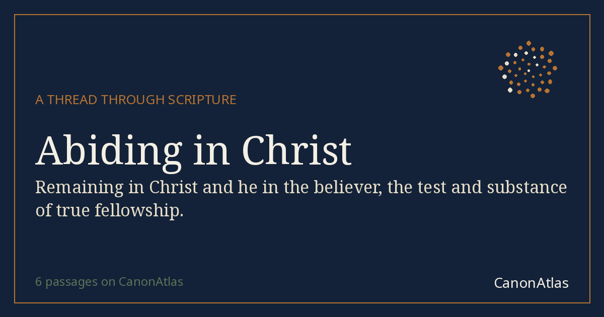 Abiding in Christ — CanonAtlas