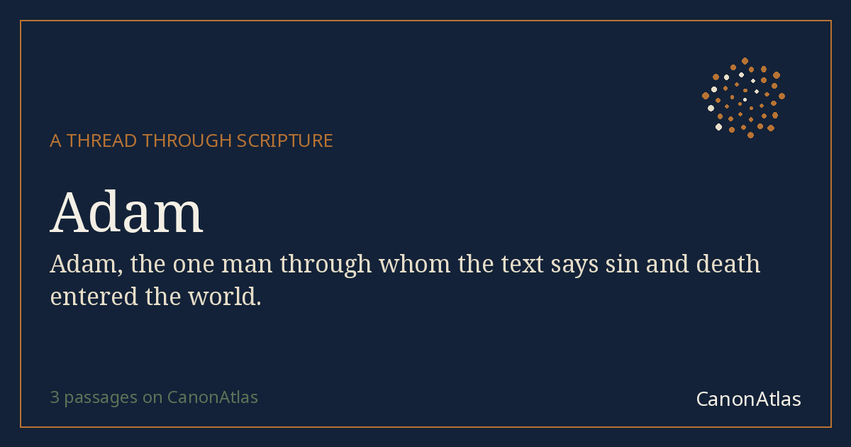 Adam — CanonAtlas