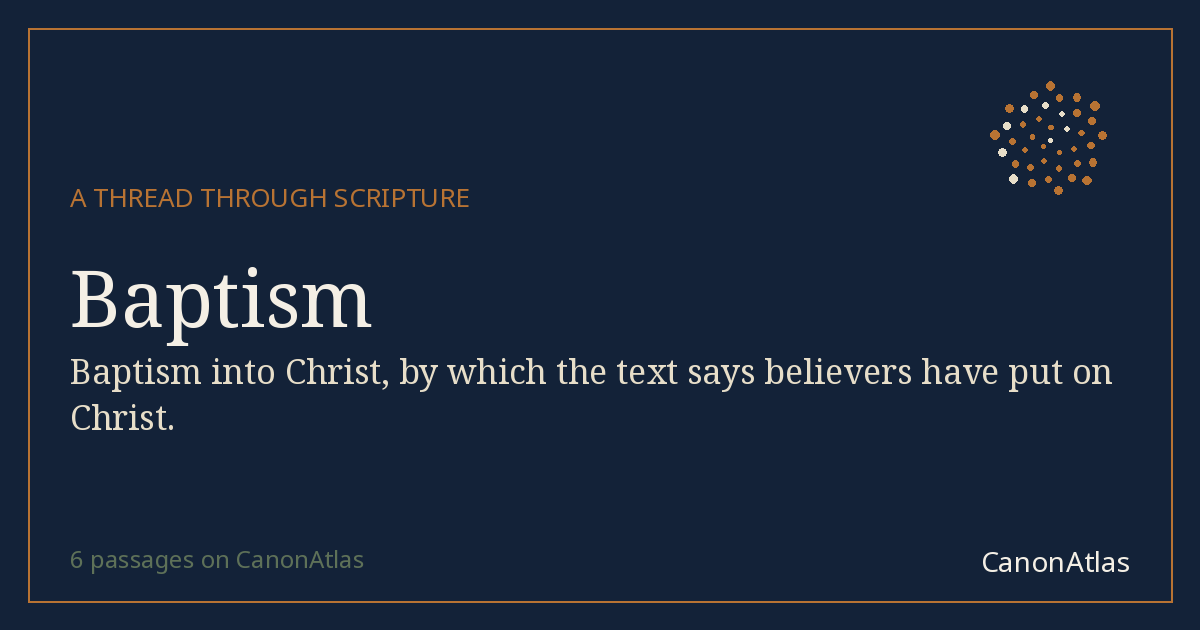 Baptism — CanonAtlas