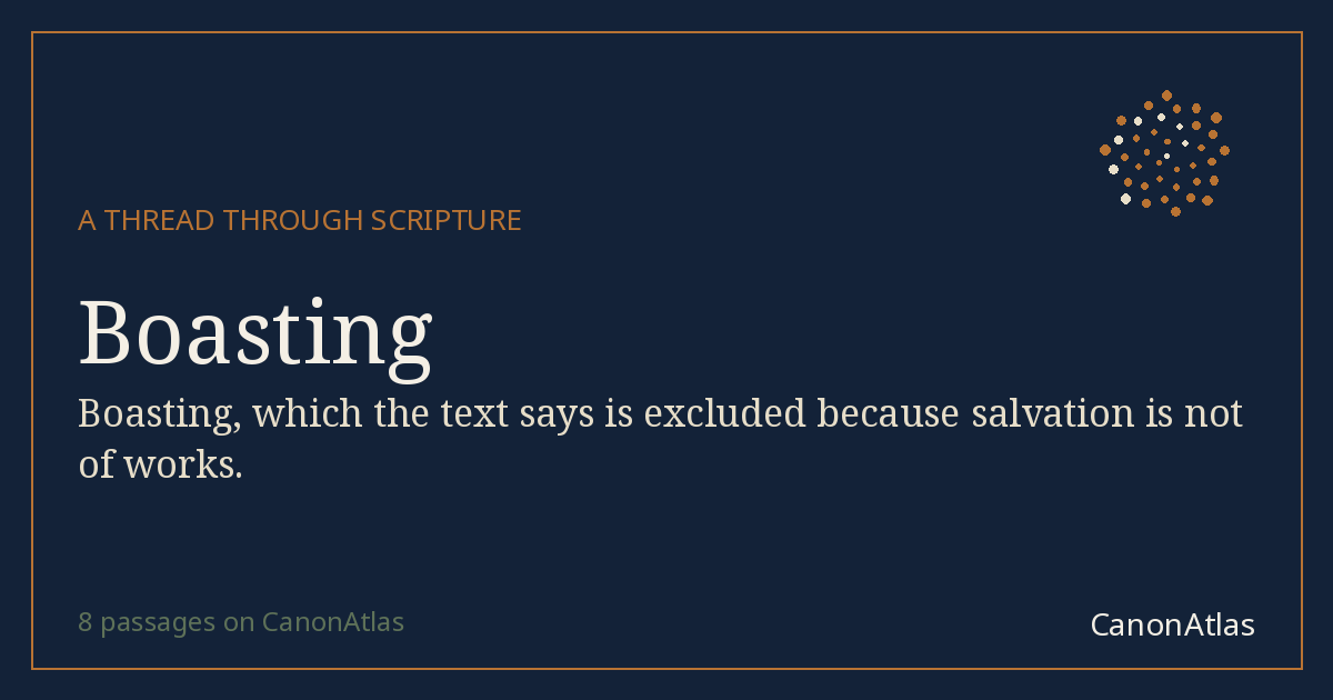 Boasting — CanonAtlas