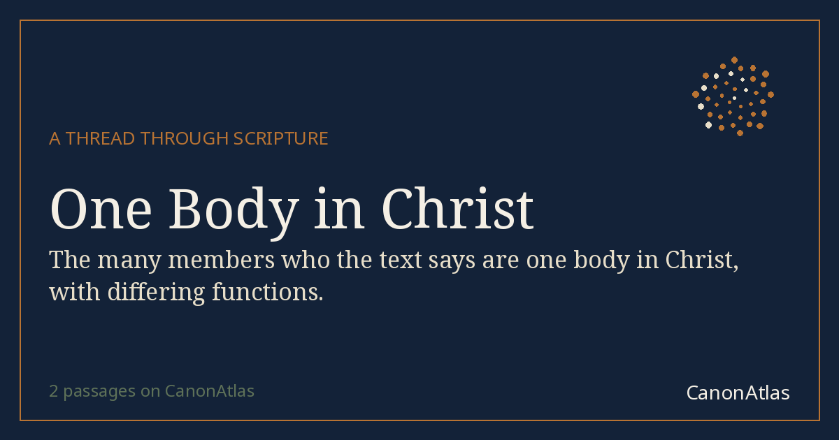 One Body in Christ — CanonAtlas
