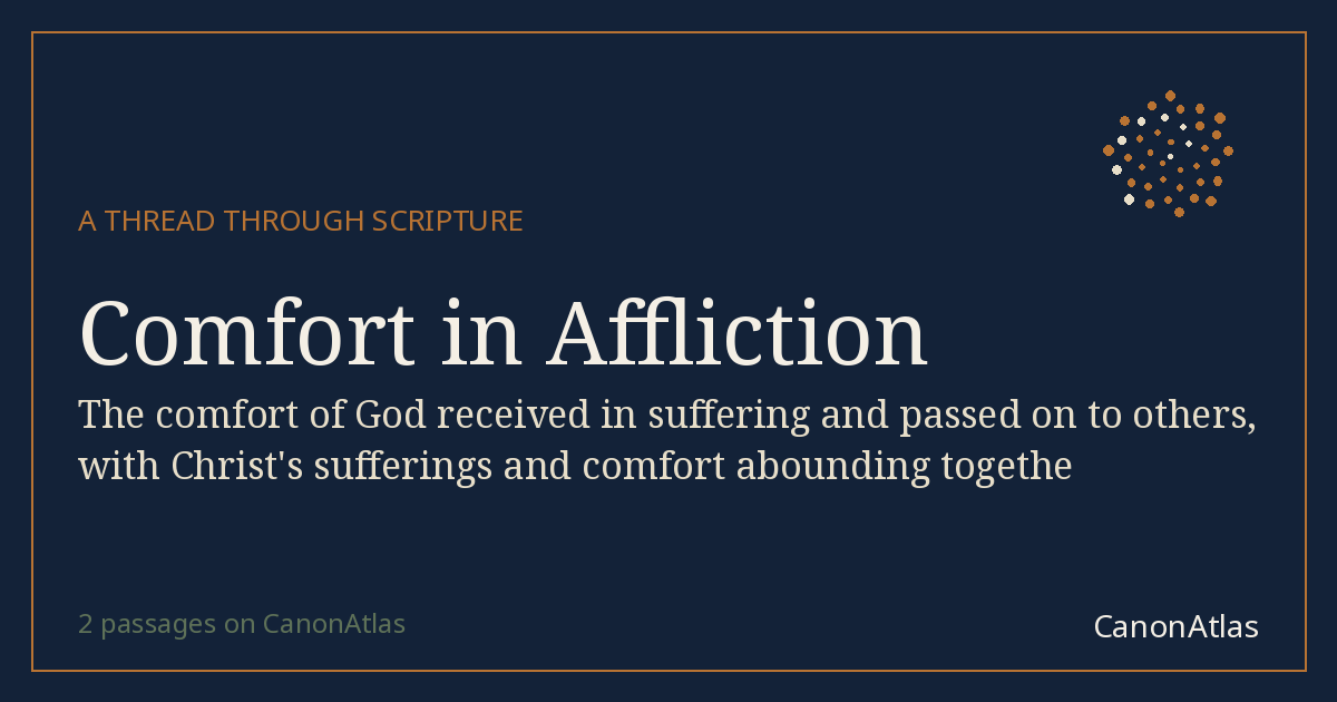 Comfort in Affliction — CanonAtlas