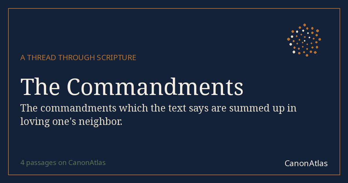 The Commandments — CanonAtlas