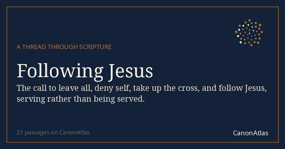 Following Jesus — CanonAtlas