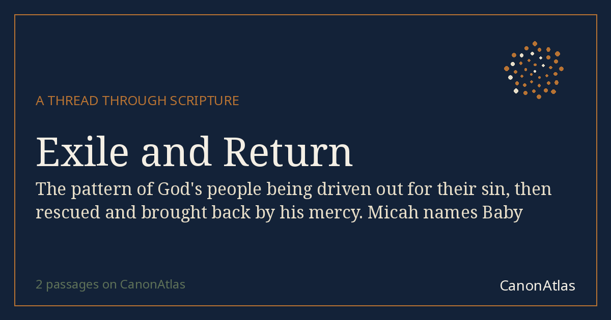 Exile and Return — CanonAtlas