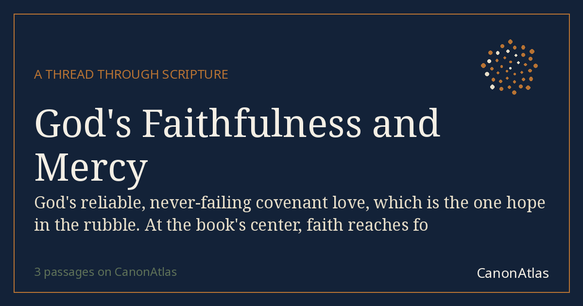 God's Faithfulness and Mercy — CanonAtlas