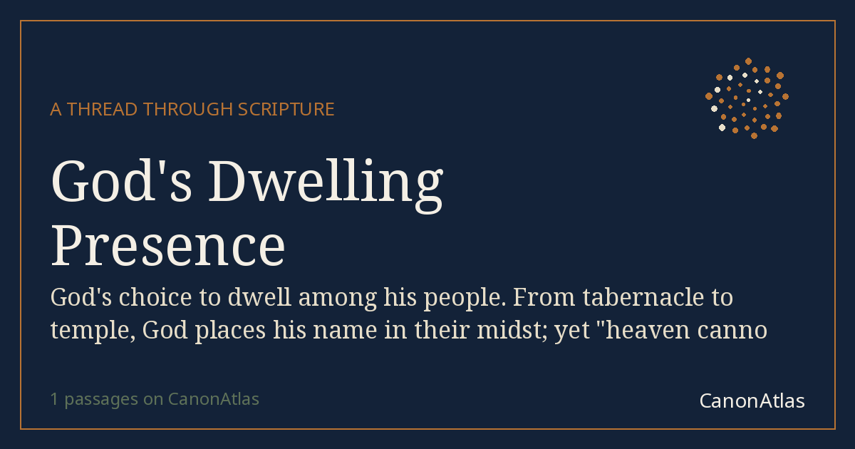 God's Dwelling Presence — CanonAtlas