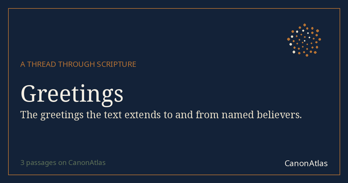 Greetings — CanonAtlas