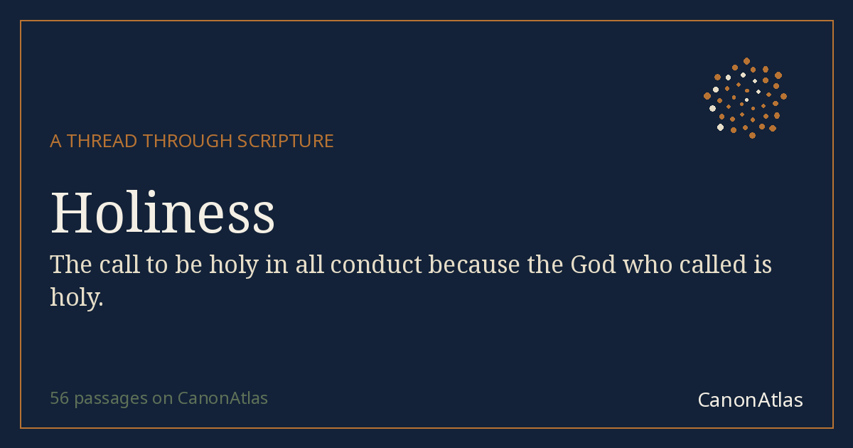 Holiness — CanonAtlas