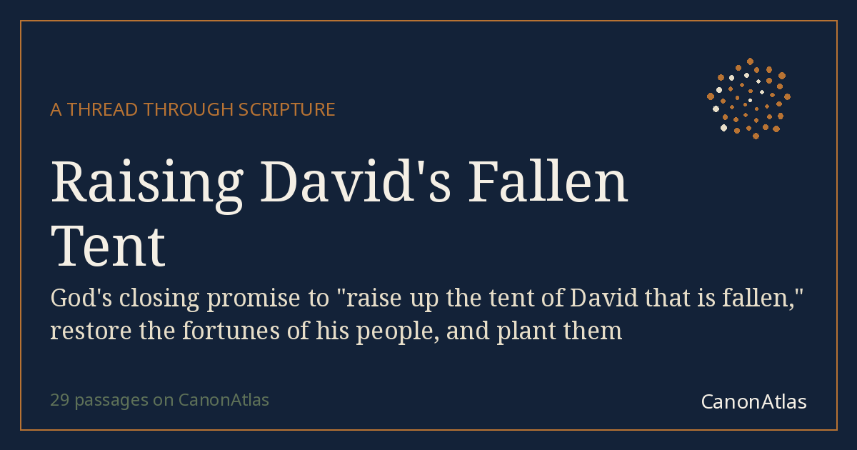 Raising David's Fallen Tent — CanonAtlas