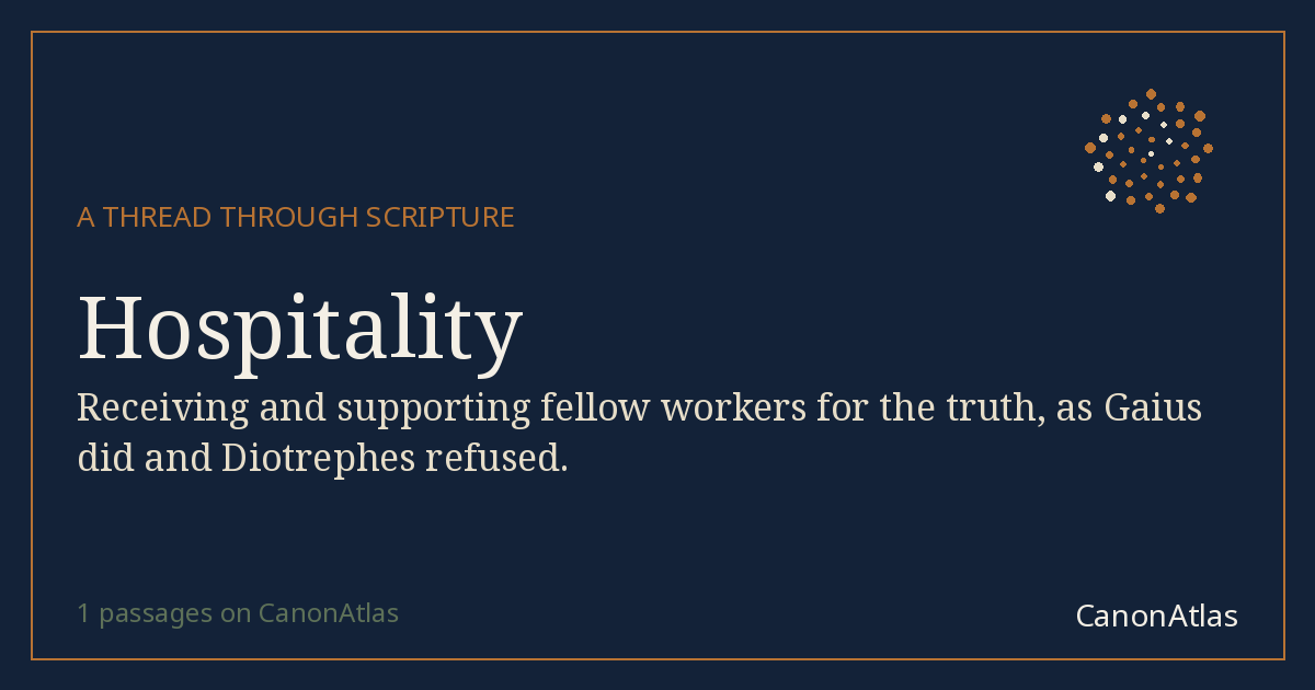 Hospitality — CanonAtlas