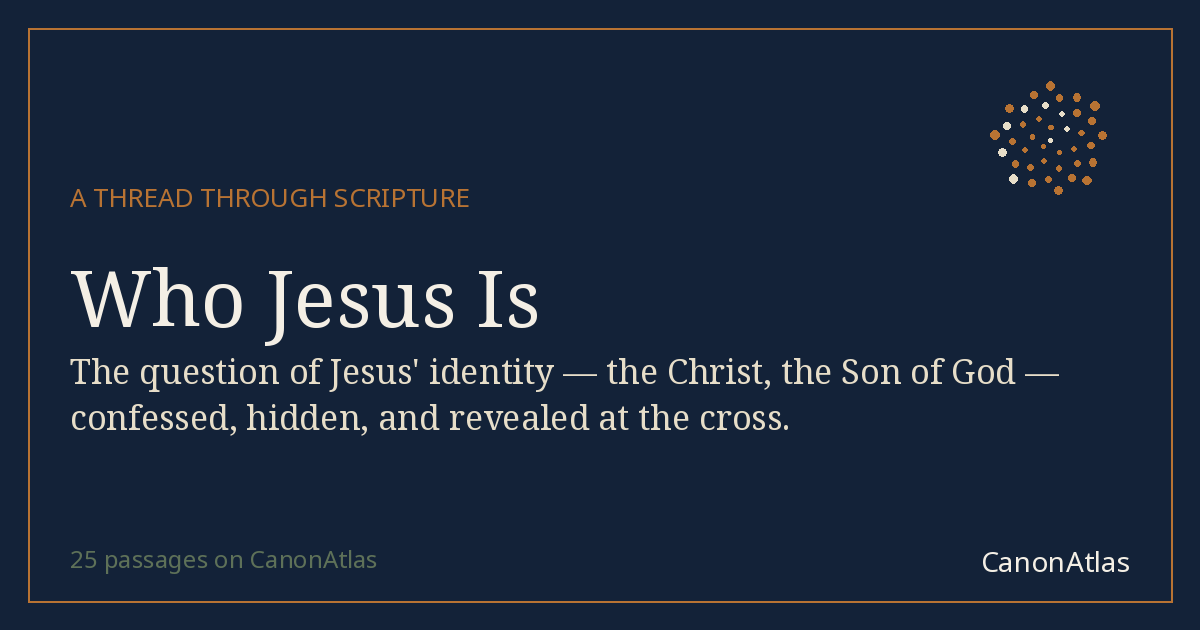 Who Jesus Is — CanonAtlas