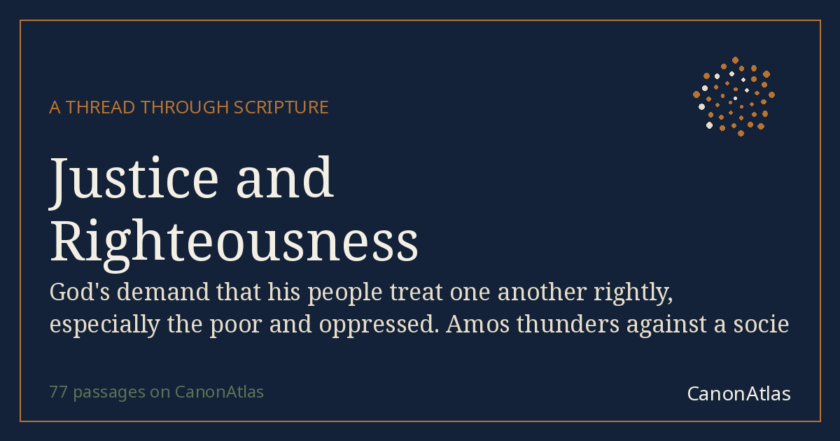 Justice and Righteousness — CanonAtlas