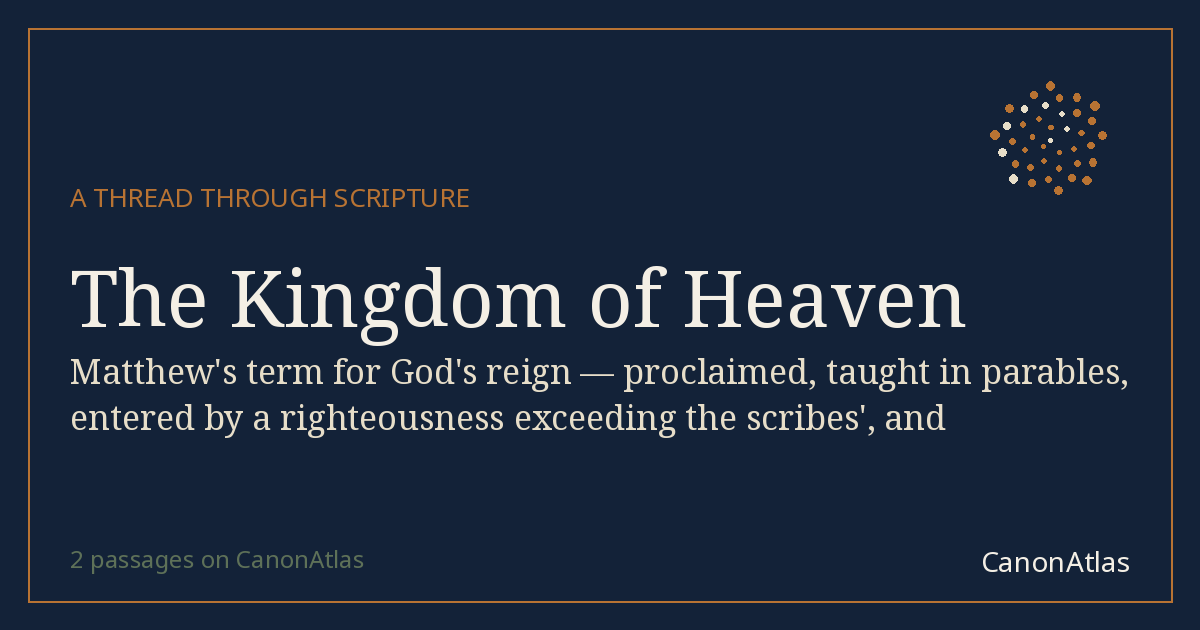 The Kingdom of Heaven — CanonAtlas