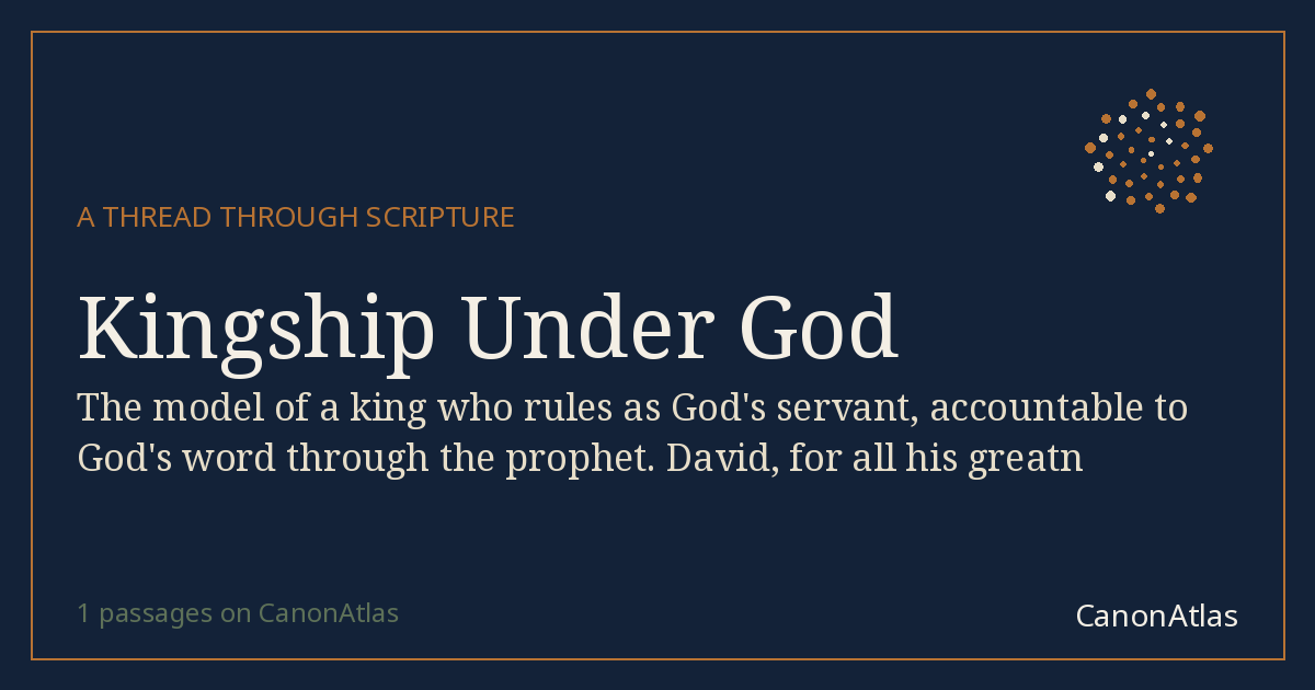 Kingship Under God — CanonAtlas