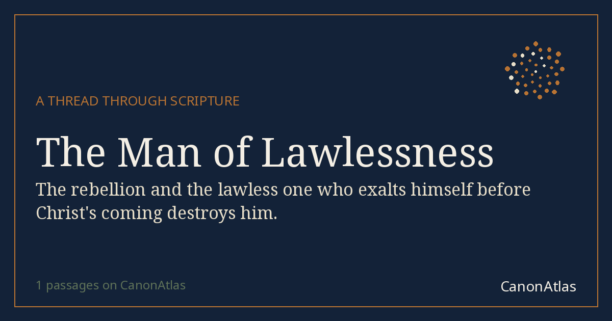 The Man of Lawlessness — CanonAtlas