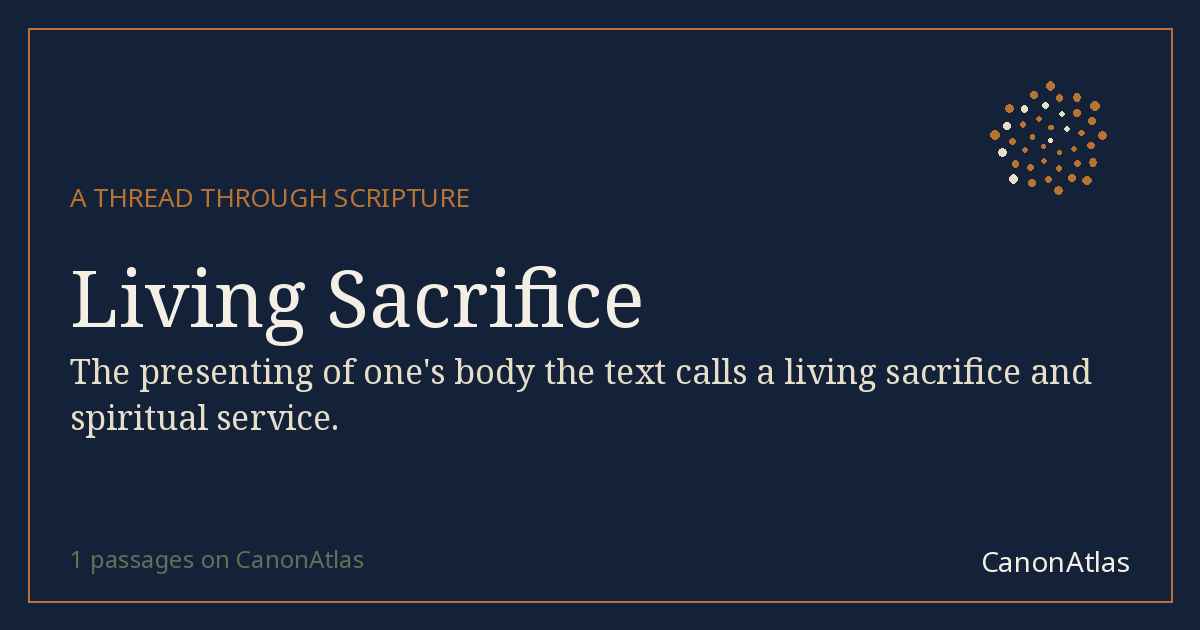 Living Sacrifice — CanonAtlas