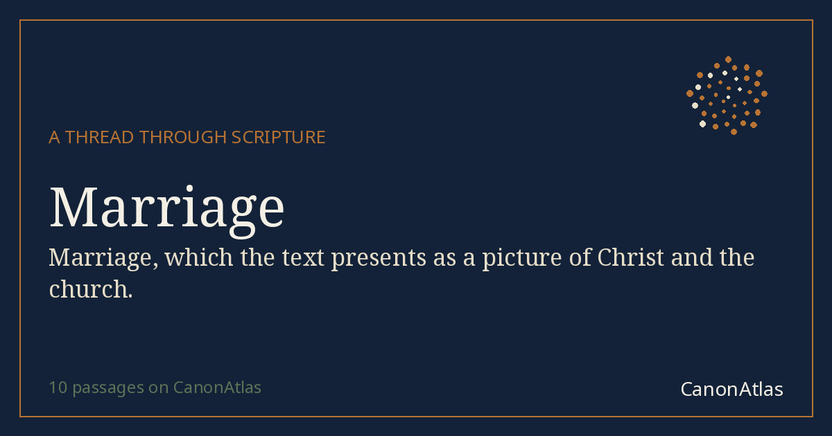 Marriage — CanonAtlas
