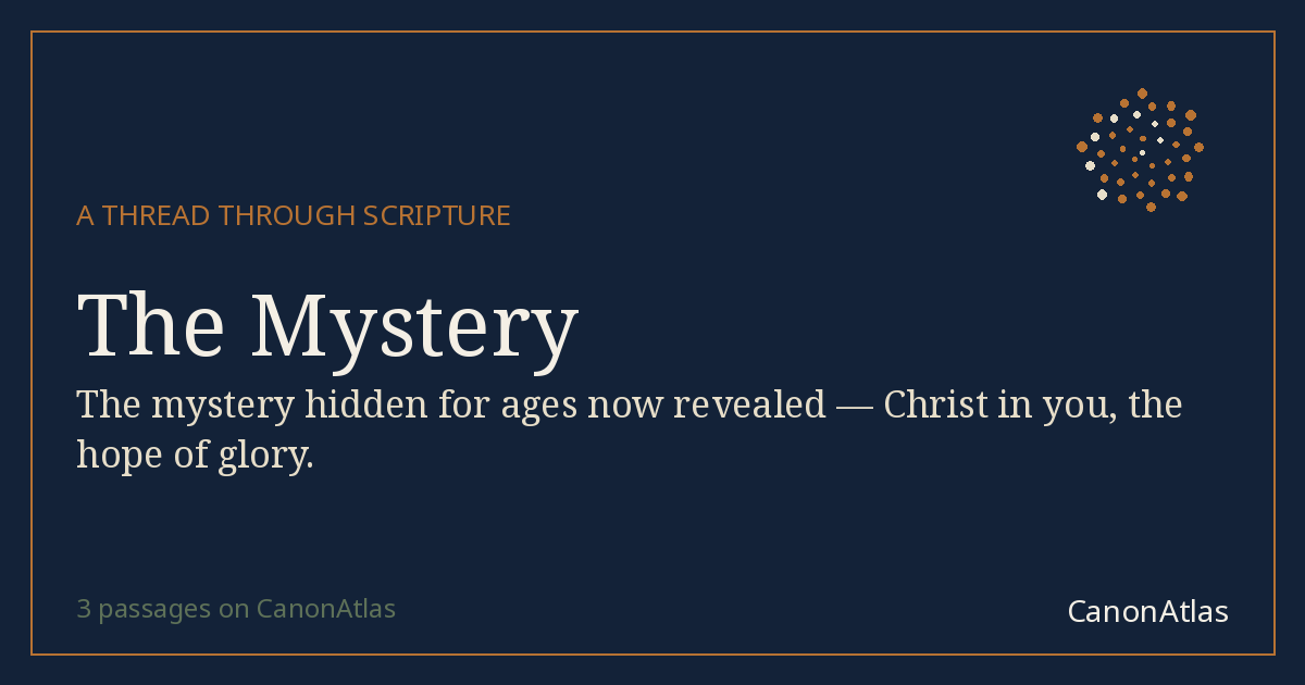The Mystery — CanonAtlas