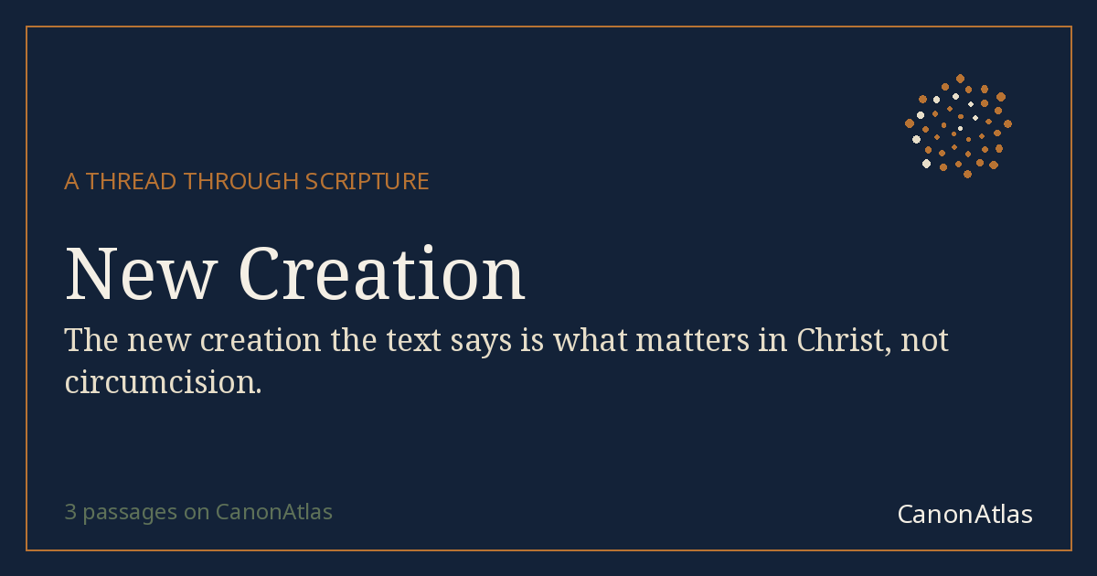 New Creation — CanonAtlas