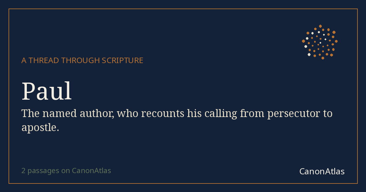 Paul — CanonAtlas