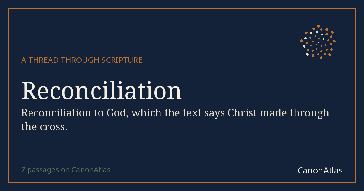 Reconciliation — CanonAtlas