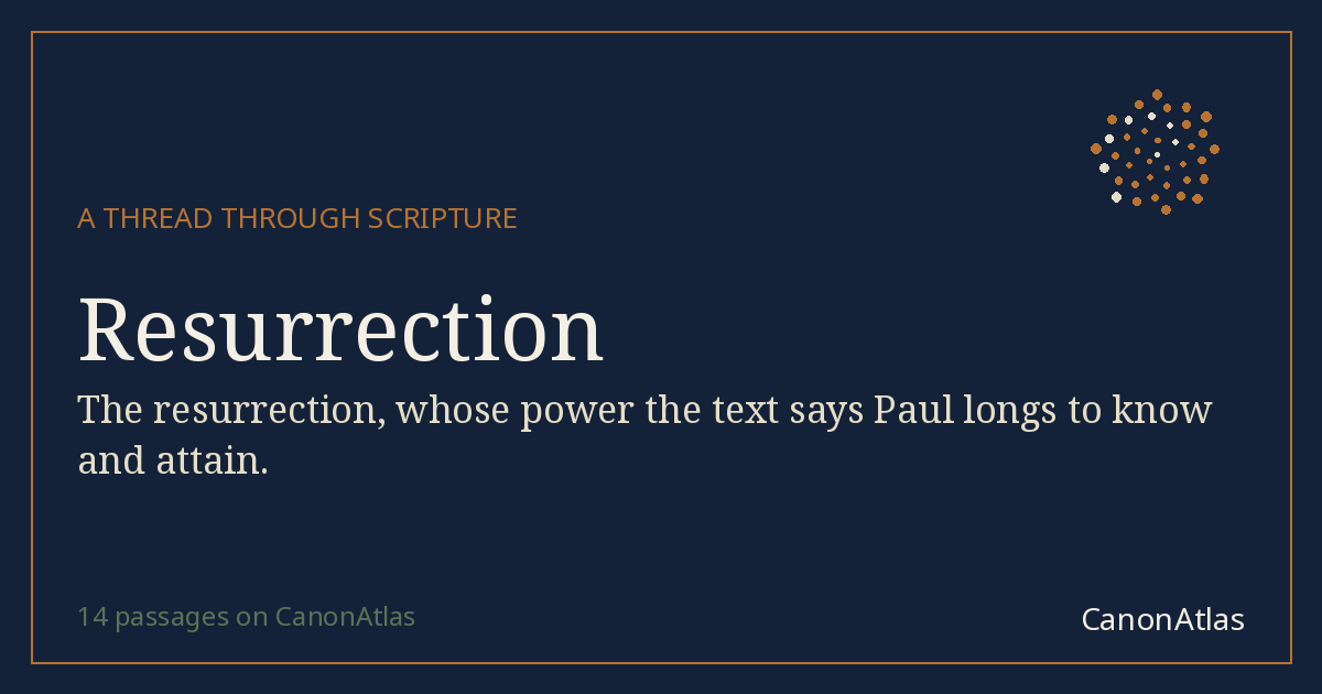 Resurrection — CanonAtlas