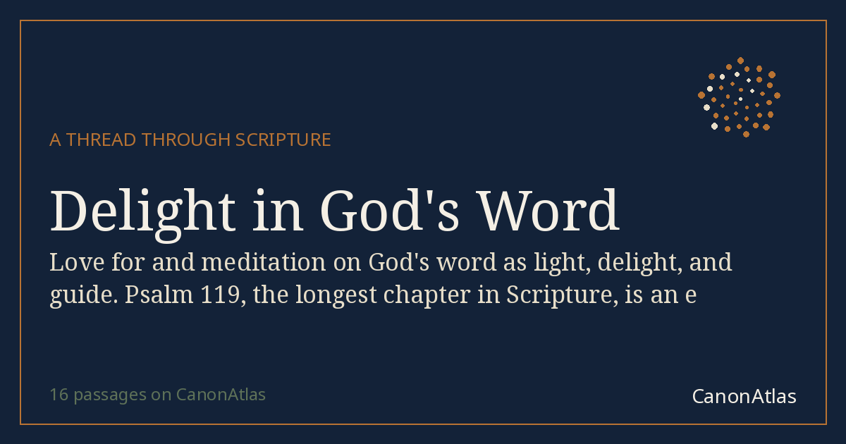 Delight in God's Word — CanonAtlas