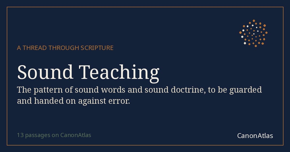 Sound Teaching — CanonAtlas