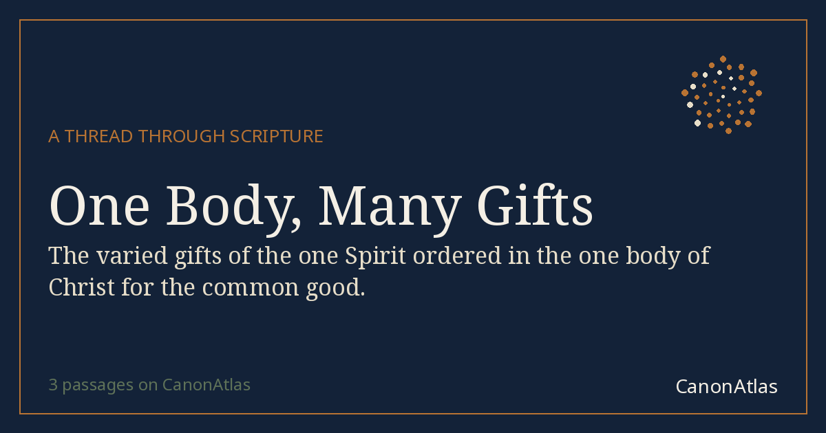 One Body, Many Gifts — CanonAtlas