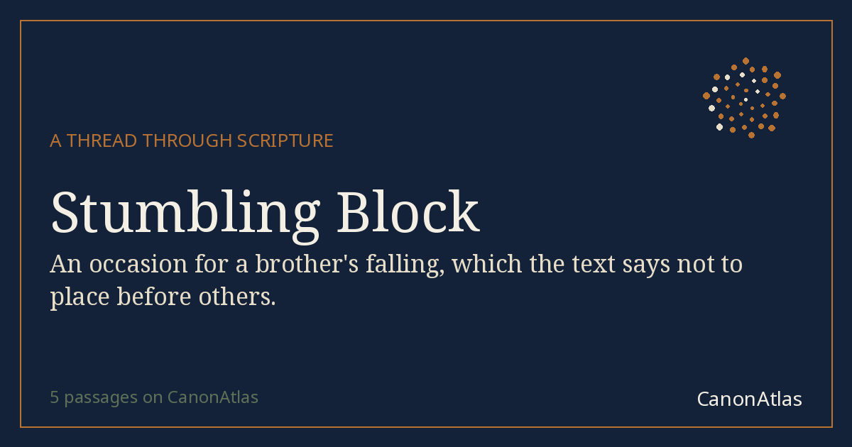 Stumbling Block — CanonAtlas
