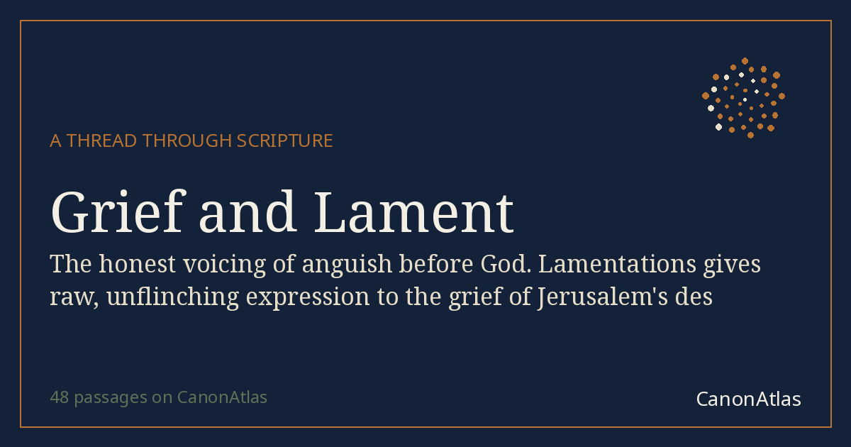 Grief and Lament — CanonAtlas