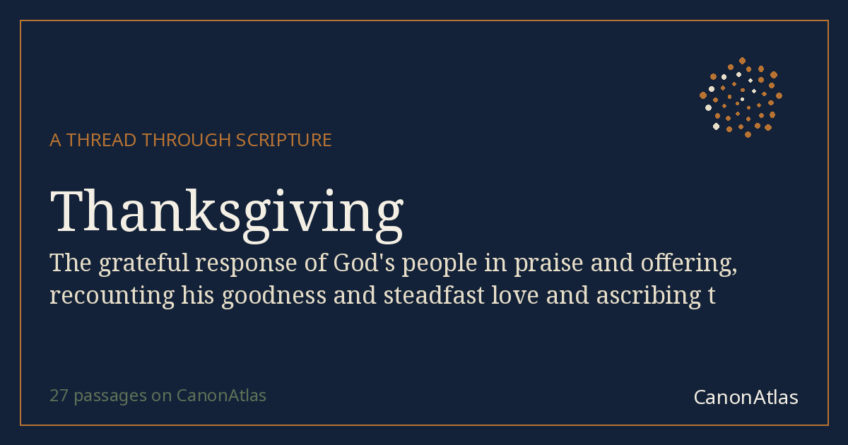 Thanksgiving — CanonAtlas