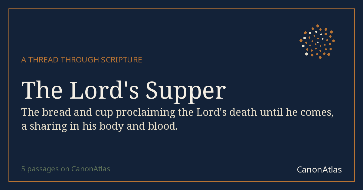 The Lord's Supper — CanonAtlas