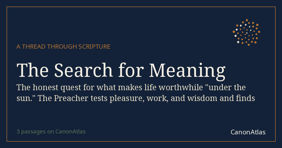 The Search for Meaning — CanonAtlas